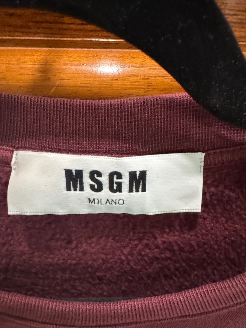 MSGM Maroon Ruffle Sweatshirt - Picture 2 of 4